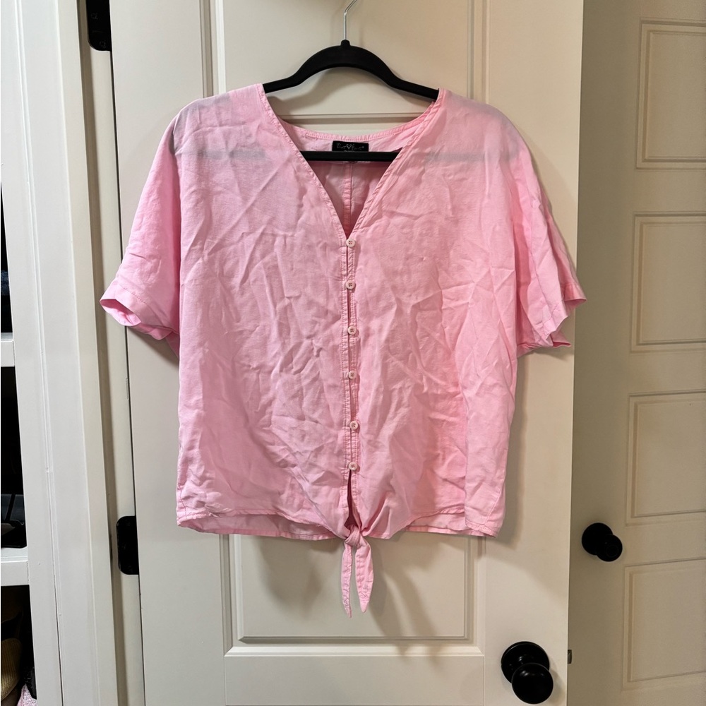 Velvet Heart Pink Button-Down Shirt